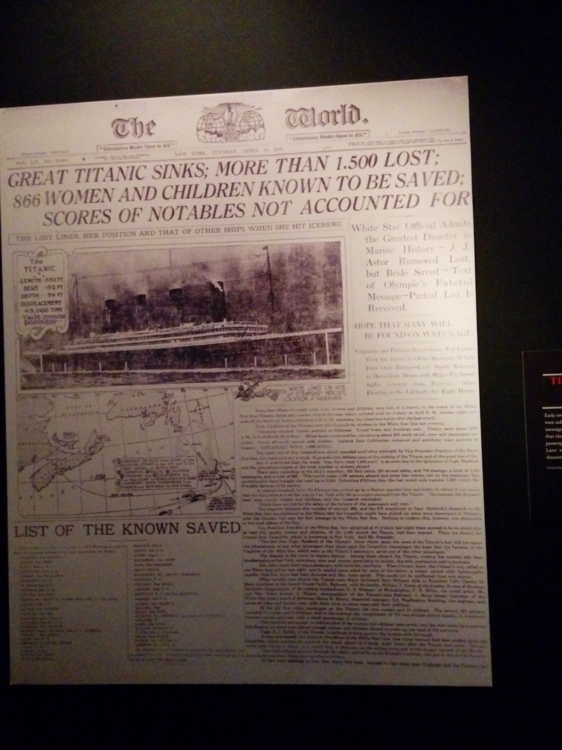 Illustration for article titled Pictures from the Reagan Library: The Titanic Exhibit
